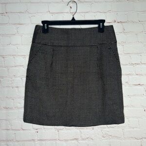 Banana Republic Womens Black Tweed Textured Mini Skirt Size 6